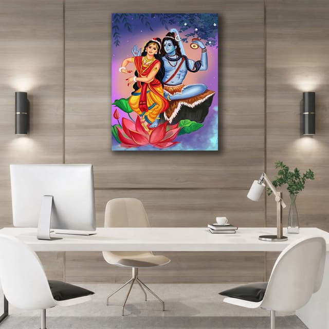 Large Canvas Wall Art: Shiva Parvati