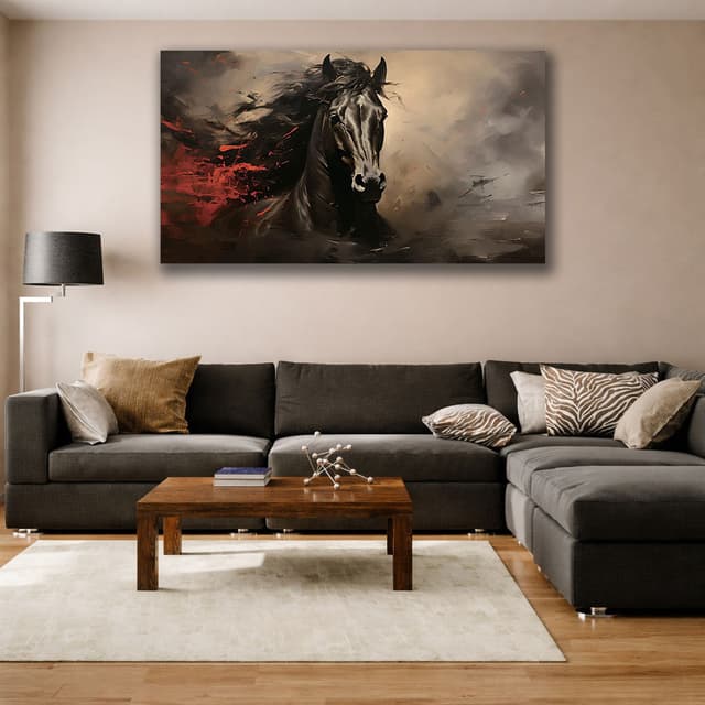 Abstract Wild Horse Canvas Art