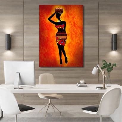 Traditional Tribal Village Canvas Wall Art