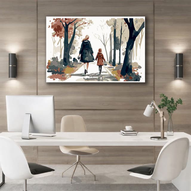 Loving Bond Mother and Baby Large Canvas