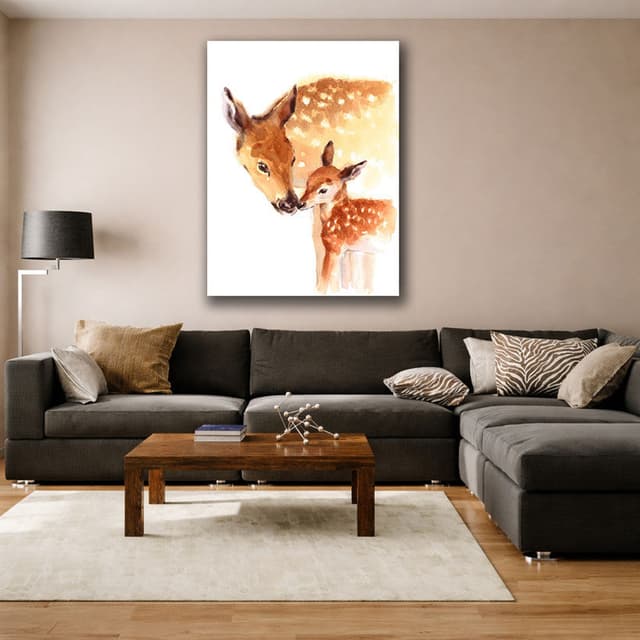 Modern Mother and Child Canvas Print