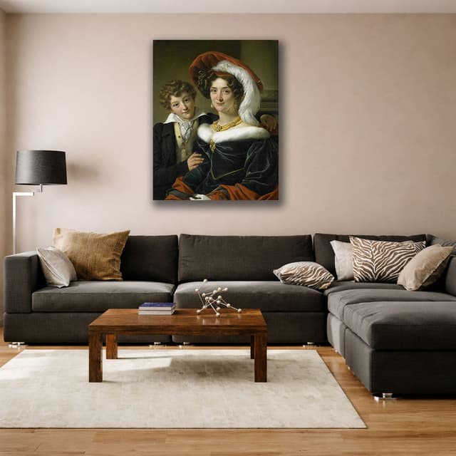 Abstract Mother and Baby Canvas Wall Art