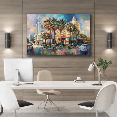 New York Night Times Square Neon Canvas Art