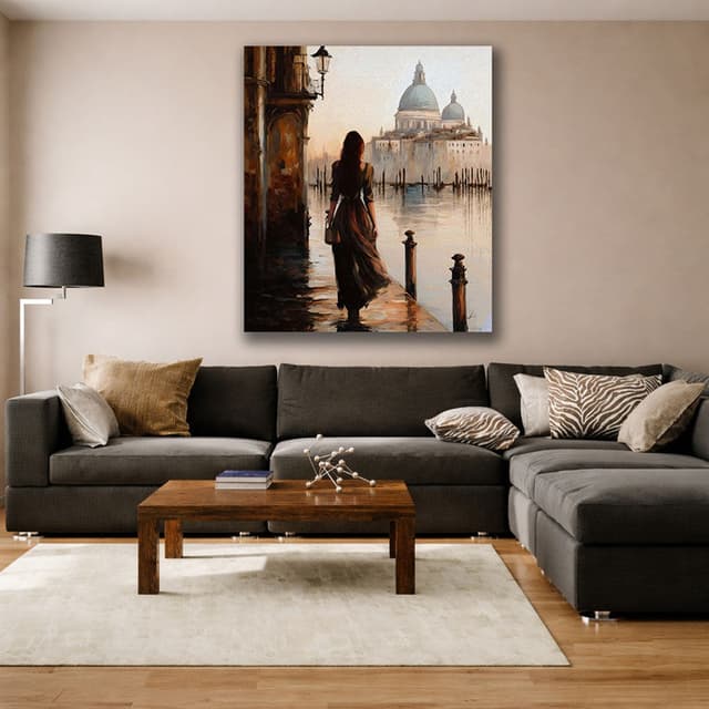 Black and White Minimalist Diva Canvas