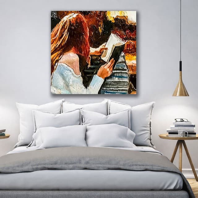 Expressive Downtown Skyline Canvas Art