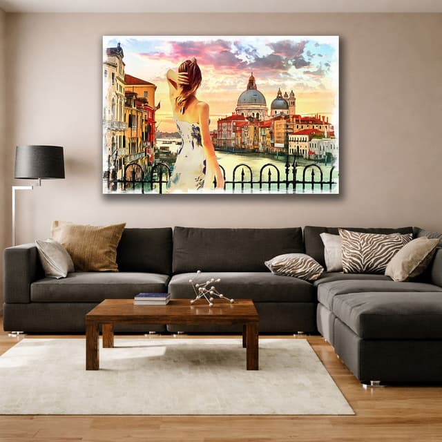 Contemporary Cityscape Canvas Painting
